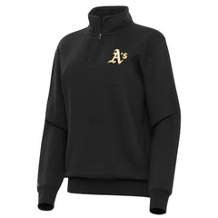 Athletics Antigua Women's Victory Quarter-Zip Sweatshirt - MLB Sweatshirts