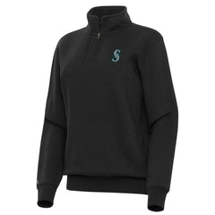 Seattle Mariners Antigua Women's Victory Quarter-Zip Sweatshirt - MLB Sweatshirts