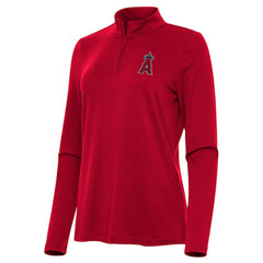 Los Angeles Angels Antigua Women's Reprocess Quarter-Zip Top - Red - MLB Tops