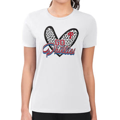 Philadelphia Phillies G-III 4Her by Carl Banks Women's Super-Slim Fit Lightweight Leopard Heart T-Shirt - MLB T-shirts