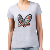 San Francisco Giants G-III 4Her by Carl Banks Women's Super-Slim Fit Lightweight Leopard Heart V-Neck T-Shirt - MLB T-shirts