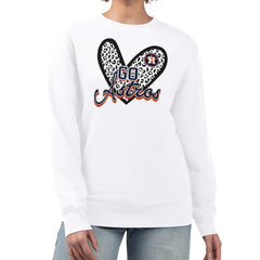 Houston Astros G-III 4Her by Carl Banks Women's Leopard Heart Pullover Sweatshirt - MLB Pullover