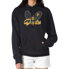 Pittsburgh Pirates G-III 4Her by Carl Banks Women's Leopard Heart Pullover Hoodie - MLB Hoodies