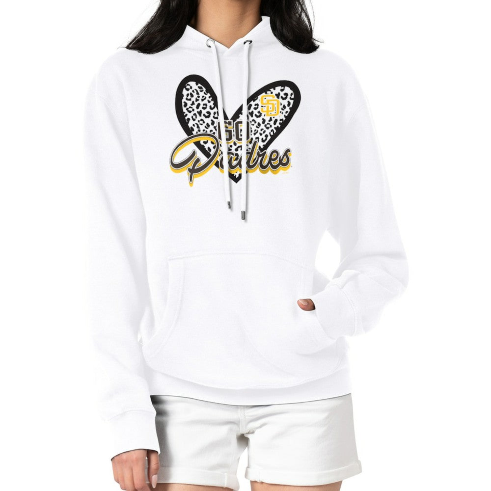San Diego Padres G-III 4Her by Carl Banks Women's Leopard Heart Pullover Hoodie - MLB Hoodies