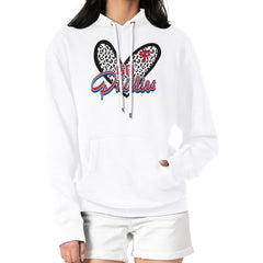 Philadelphia Phillies G-III 4Her by Carl Banks Women's Leopard Heart Pullover Hoodie - MLB Hoodies