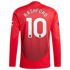 Marcus Rashford Manchester United 2024/25 Home Long Sleeve Player Jersey