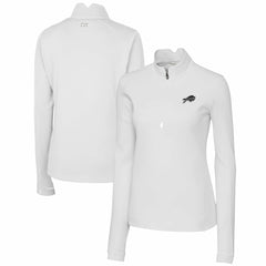 Buffalo Bills Cutter & Buck Women's Traverse Stretch DryTec Quarter-Zip Top | NFL New