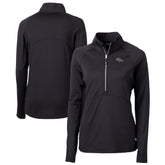 Denver Broncos Cutter & Buck Women's Adapt Eco Knit Stretch Recycled Raglan Half-Zip Top | NFL Online