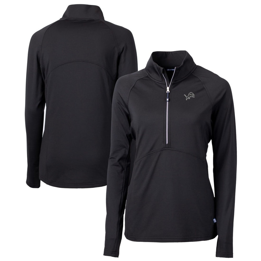 Detroit Lions Cutter & Buck Women's Adapt Eco Knit Stretch Recycled Half-Zip Pullover Top | NFL Sale