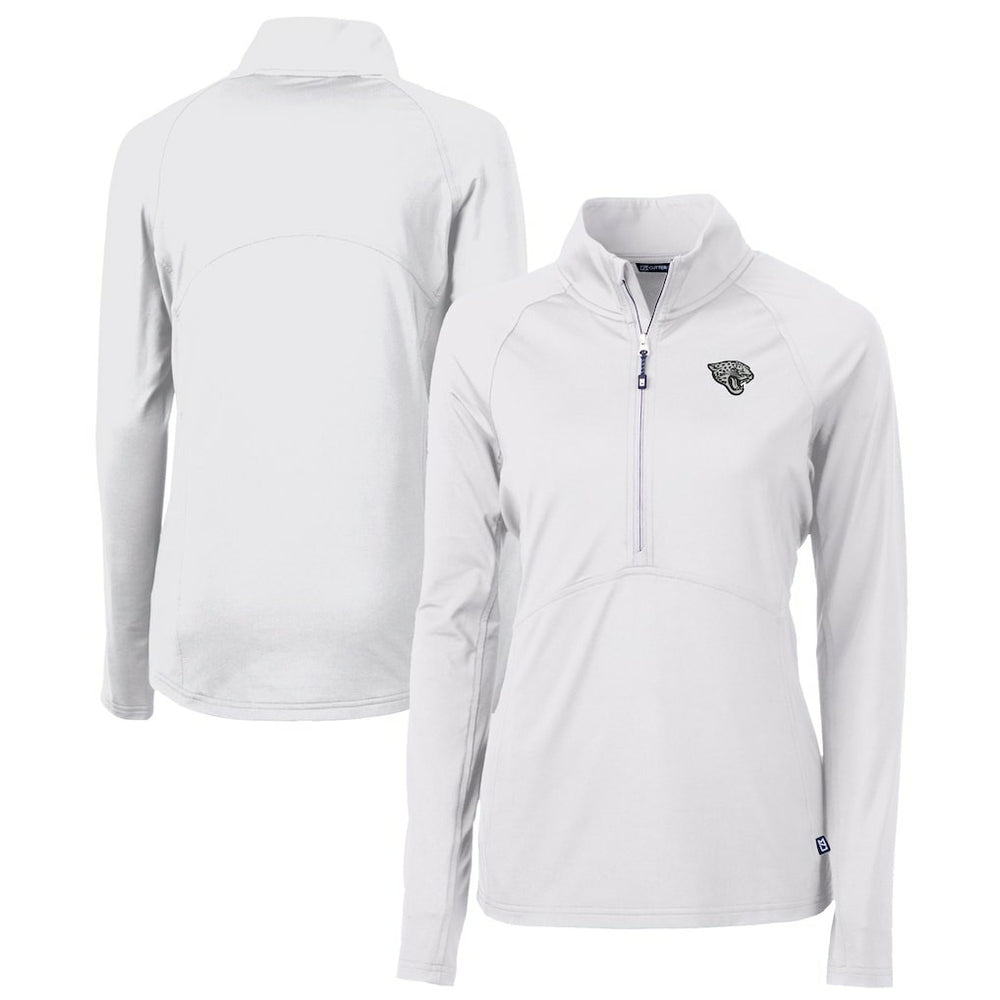 Jacksonville Jaguars Cutter & Buck Women's Adapt Eco Knit Stretch Recycled Raglan Half-Zip Top | NFL Near me