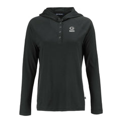 Green Bay Packers Cutter & Buck Women's Coastline Epic Comfort Eco Recycled Long Sleeve Hoodie T-Shirt | NFL New