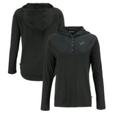 Detroit Lions Cutter & Buck Women's Coastline Epic Comfort Eco Recycled Long Sleeve Hoodie T-Shirt | NFL US