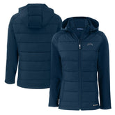 Los Angeles Chargers Cutter & Buck Women's Evoke Hybrid Eco Softshell Recycled Full-Zip Hoodie Jacket | NFL Near me