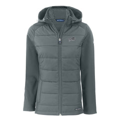 Buffalo Bills Cutter & Buck Women's Evoke Hybrid Eco Softshell Recycled Full-Zip Hoodie Jacket | NFL Outlet