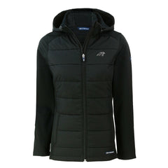 Carolina Panthers Cutter & Buck Women's Evoke Hybrid Eco Softshell Recycled Full-Zip Hoodie Jacket | NFL On sale