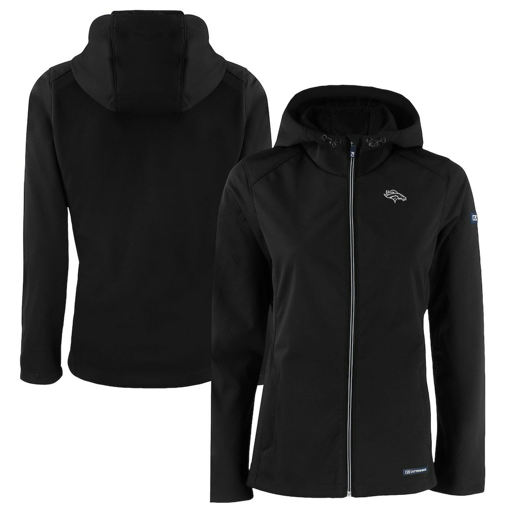 Denver Broncos Cutter & Buck Women's Evoke Eco Softshell Recycled Full-Zip Hoodie Jacket | NFL On sale