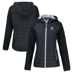 Green Bay Packers Cutter & Buck Women's Rainier PrimaLoft Eco Hybrid Full-Zip Hoodie Jacket | NFL Hot