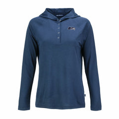 Seattle Seahawks Cutter & Buck Women's Coastline Epic Comfort Eco Recycled Long Sleeve Hoodie T-Shirt | NFL Hot