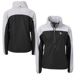 Minnesota Vikings Cutter & Buck Women's Charter Eco Recycled Half-Zip Hoodie Anorak Jacket | NFL Discount