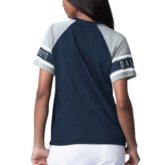 Dallas Cowboys Starter Women's 1st Rounder Color Block Raglan Top | NFL Online