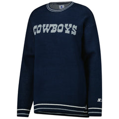 Dallas Cowboys Starter Women's Oversized On the Ball Intarsia Knit Pullover Sweater | NFL Discount