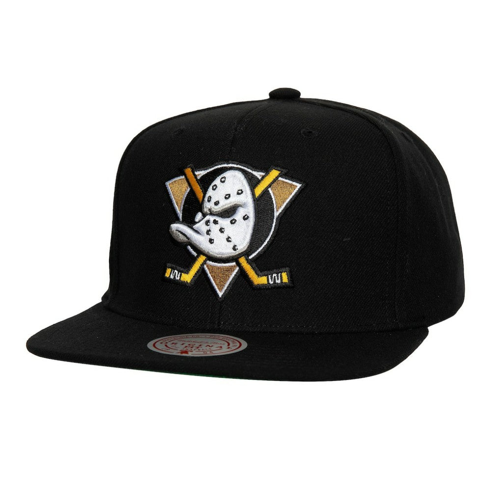 Anaheim Ducks Mitchell & Ness Core Top Spot Snapback Hat - NHL Hats
