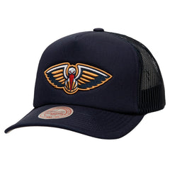 Navy New Orleans Pelicans Core Evergreen OTC Trucker Adjustable Hat | NBA