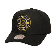 Boston Bruins Mitchell & Ness Soul Strike Neon Logo Pro Crown Adjustable Hat - NHL Hats