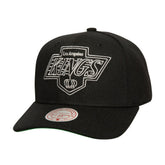 Los Angeles Kings Mitchell & Ness Soul Strike Neon Logo Pro Crown Adjustable Hat - NHL Hats