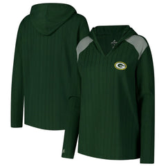 Green Bay Packers Antigua Women's Opulent Long Sleeve Hoodie T-Shirt | NFL Discount