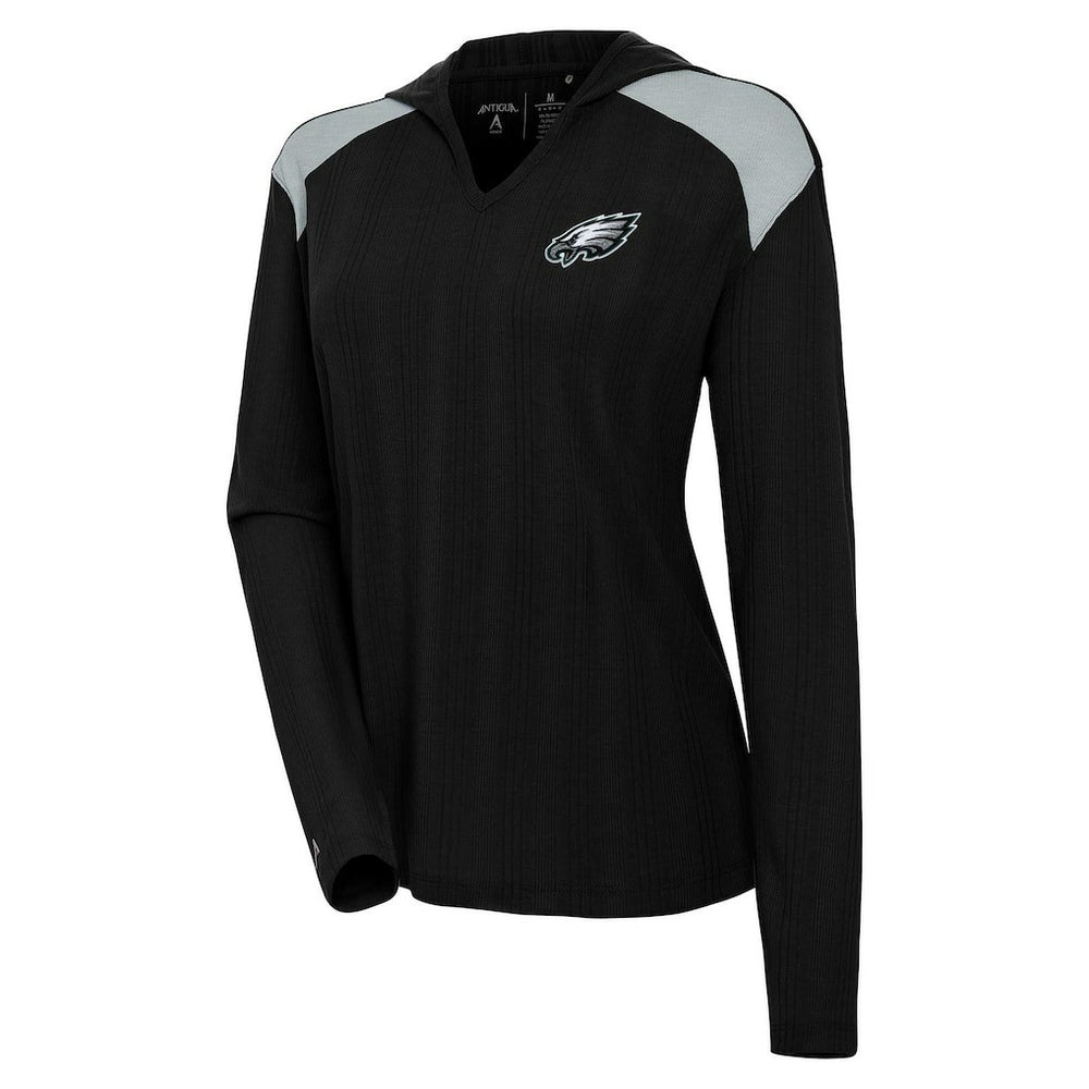 Philadelphia Eagles Antigua Women's Opulent Long Sleeve Hoodie T-Shirt | NFL Discount