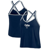 Dallas Cowboys WEAR by Erin Andrews Women's Cross Strap Tri-Blend Tank Top | NFL US