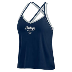 Dallas Cowboys WEAR by Erin Andrews Women's Cross Strap Tri-Blend Tank Top | NFL US