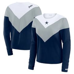 Dallas Cowboys WEAR by Erin Andrews Women's Plus Size Chevron Tri-Blend Long Sleeve T-Shirt | NFL Near me