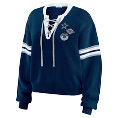 Dallas Cowboys WEAR by Erin Andrews Women's Lace-Up Sweater | NFL On sale