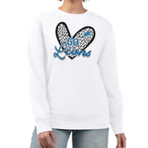 Detroit Lions G-III 4Her by Carl Banks Women's Leopard Heart Pullover Sweatshirt | NFL New