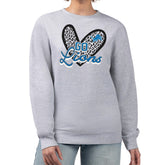 Detroit Lions G-III 4Her by Carl Banks Women's Leopard Heart Pullover Sweatshirt | NFL Online