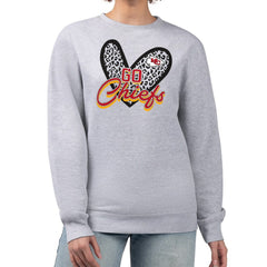 Kansas City Chiefs G-III 4Her by Carl Banks Women's Leopard Heart Pullover Sweatshirt | NFL Discount