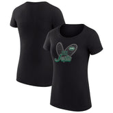 New York Jets G-III 4Her by Carl Banks Women's Super-Slim Fit Lightweight Animal Print Heart T-Shirt | NFL Discount