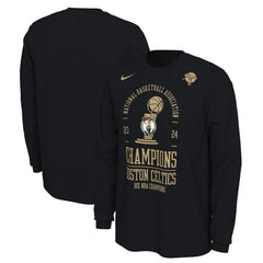 Black Boston Celtics 18-Time NBA Finals Champions Locker Room Long Sleeve T-Shirt | NBA