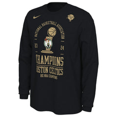 Black Boston Celtics 18-Time NBA Finals Champions Locker Room Long Sleeve T-Shirt | NBA