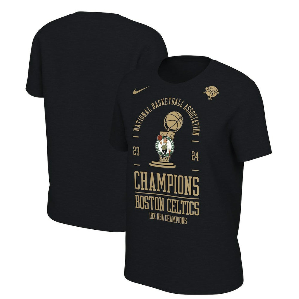 Black Boston Celtics Women's 18-Time NBA Finals Champions Locker Room T-Shirt | NBA