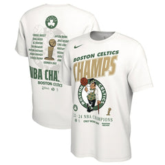 White Boston Celtics 2024 NBA Finals Champions Celebration Roster T-Shirt | NBA