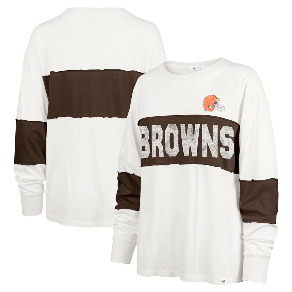 Cleveland Browns '47 Women's Clubhouse Pride Taylor Long Sleeve T-Shirt | NFL Hot