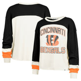 Cincinnati Bengals '47 Women's Double Header Curve Raglan Long Sleeve Crop Top | NFL US