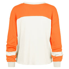 Miami Dolphins '47 Women's Double Header Curve Raglan Long Sleeve Crop Top | NFL Discount