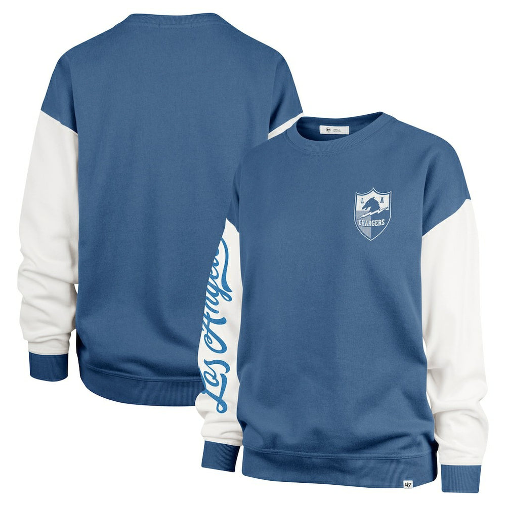 Los Angeles Chargers '47 Women's Double Header Rise Andie Pullover Sweatshirt | NFL Discount