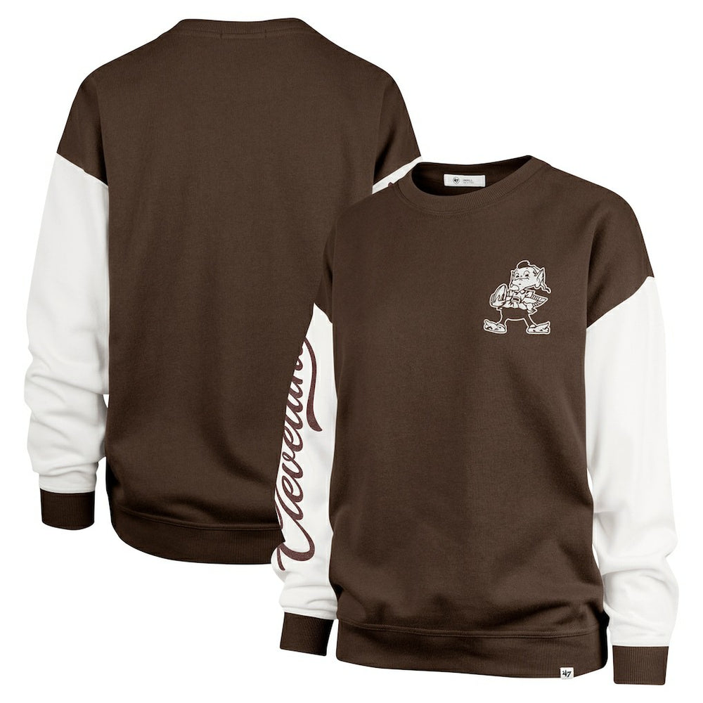 Cleveland Browns '47 Women's Double Header Rise Andie Pullover Sweatshirt | NFL Near me