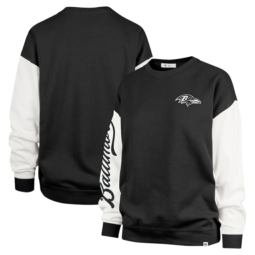 Baltimore Ravens '47 Women's Double Header Rise Andie Pullover Sweatshirt | NFL Hot
