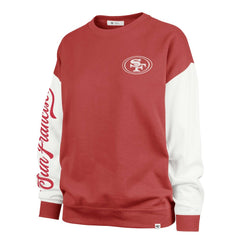 San Francisco 49ers '47 Women's Double Header Rise Andie Pullover Sweatshirt | NFL Outlet